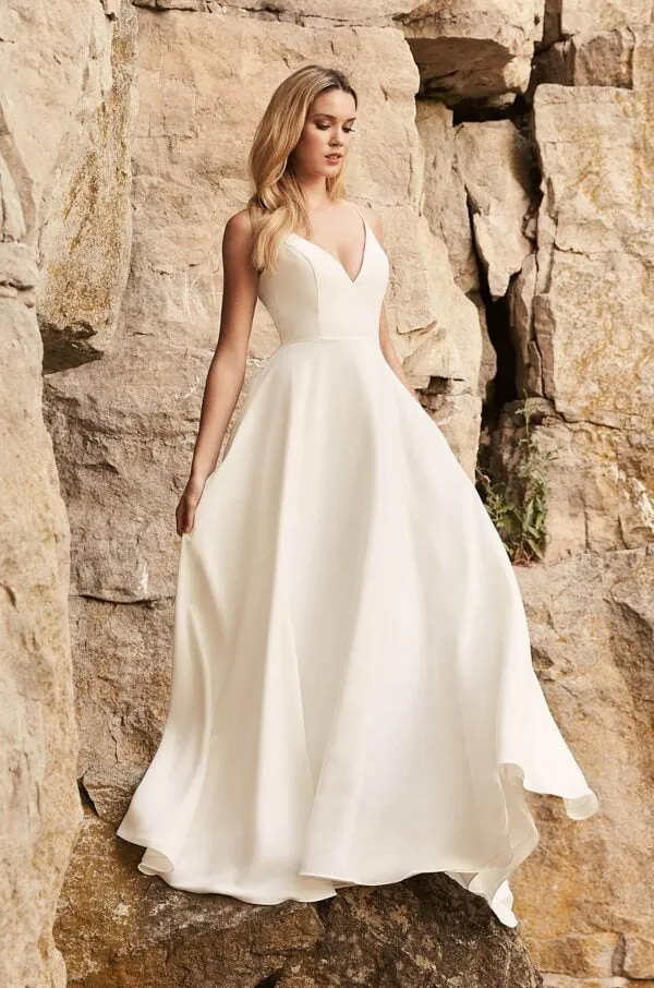 Dreamy Crêpe Wedding Dress - Style #2327 | Mikaella Bridal