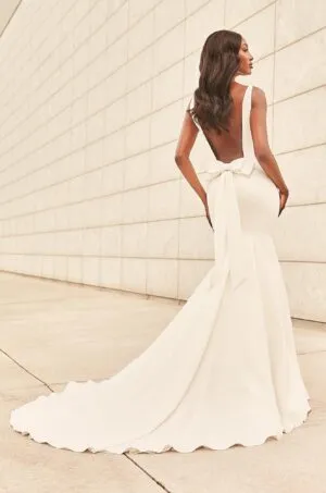Understated Crepe Wedding Dress - Style #4980 | Paloma Blanca