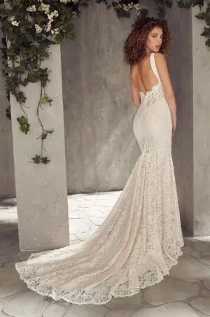Stunning Floral Lace Wedding Dress - Style #2410 | Mikaella Bridal