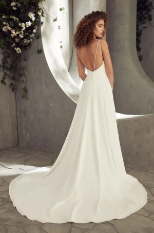 Timeless Skirt Slit Wedding Dress - Style #2411 | Mikaella Bridal