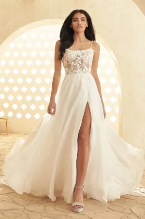 Sparkling Scoop Wedding Dress - Style #5002 | Paloma Blanca