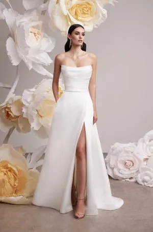 Divine Strapless Wedding Dress - Style #M2450 | Mikaella Bridal