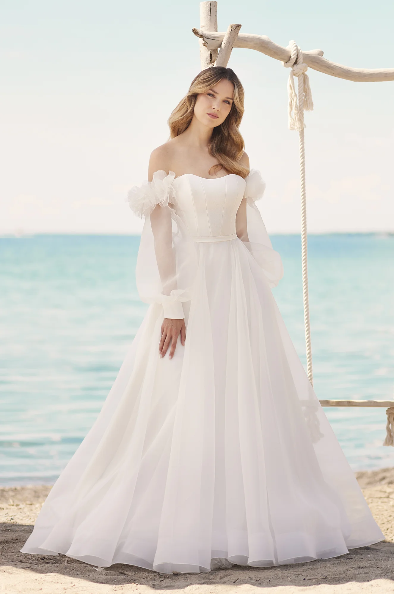 The front of style M2480 by wedding dress designer mikaella bridal