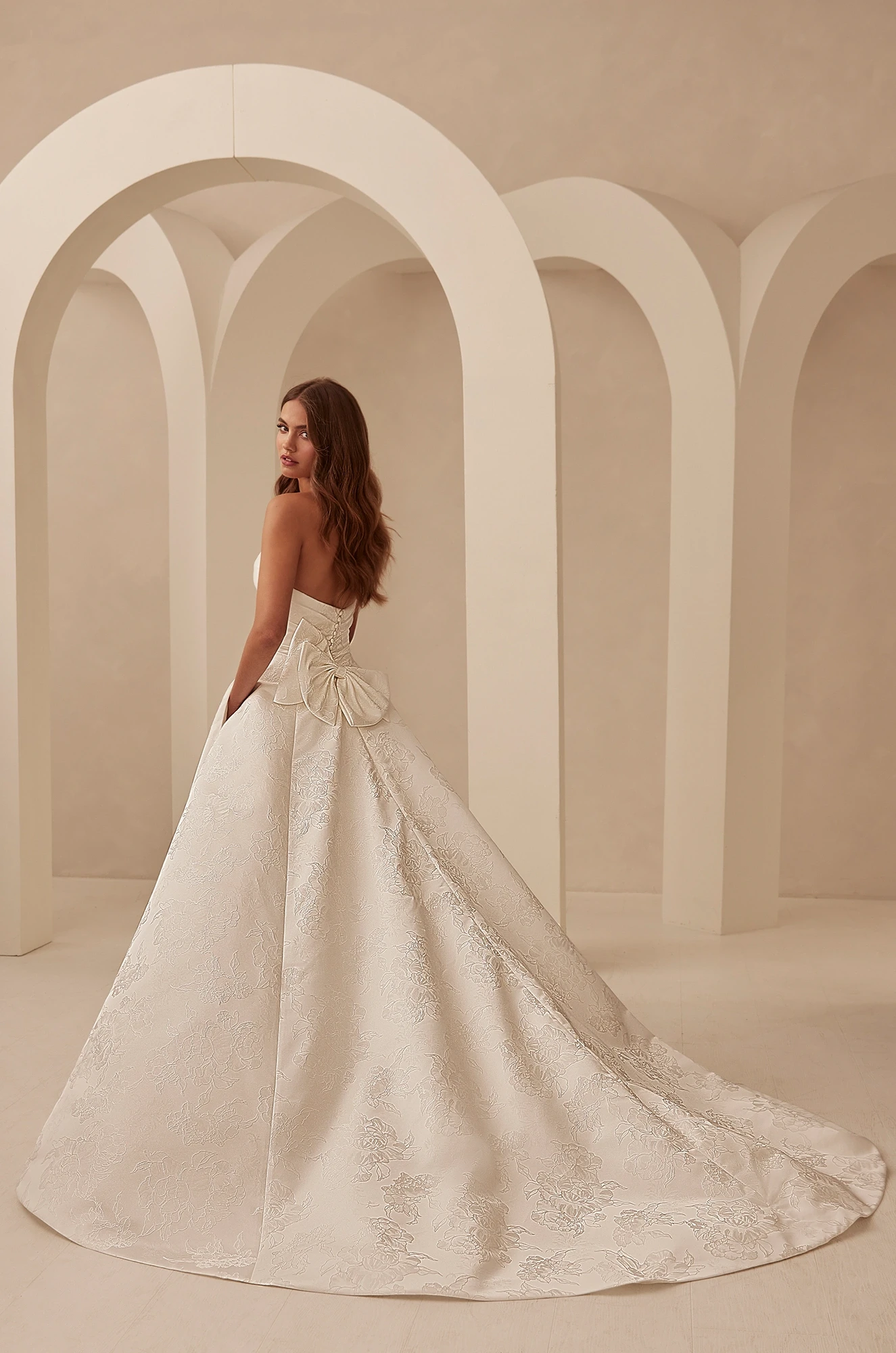 M2536 | Jacquard A-Line Wedding Dress