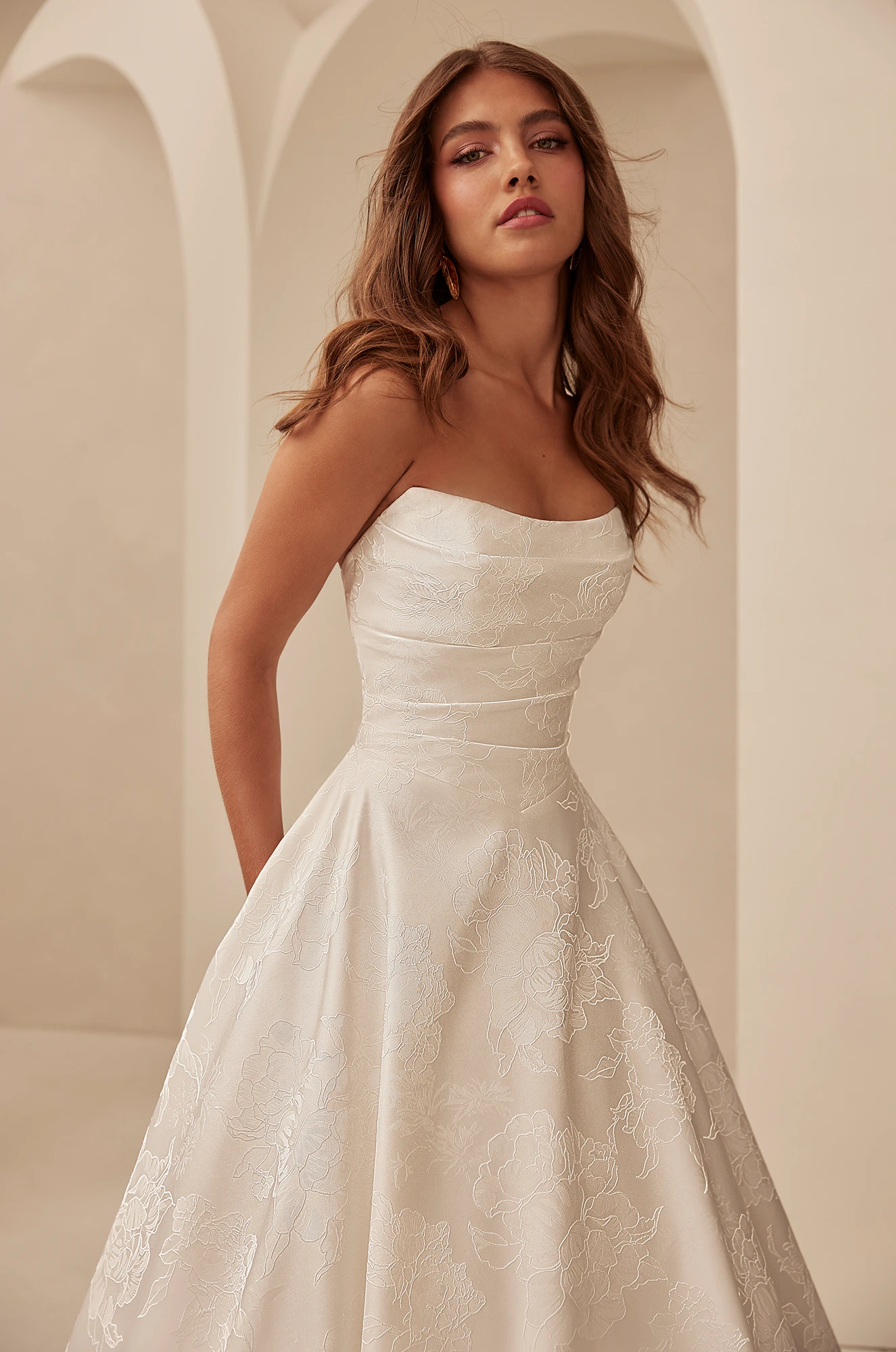 Mikael Aghal One-shoulder Gown in Blue | Lyst