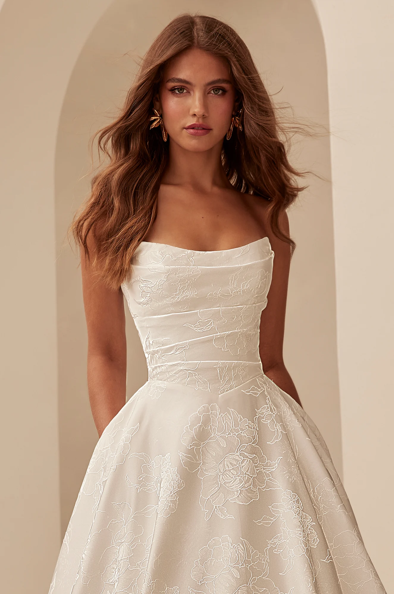 M2536 | Jacquard A-Line Wedding Dress