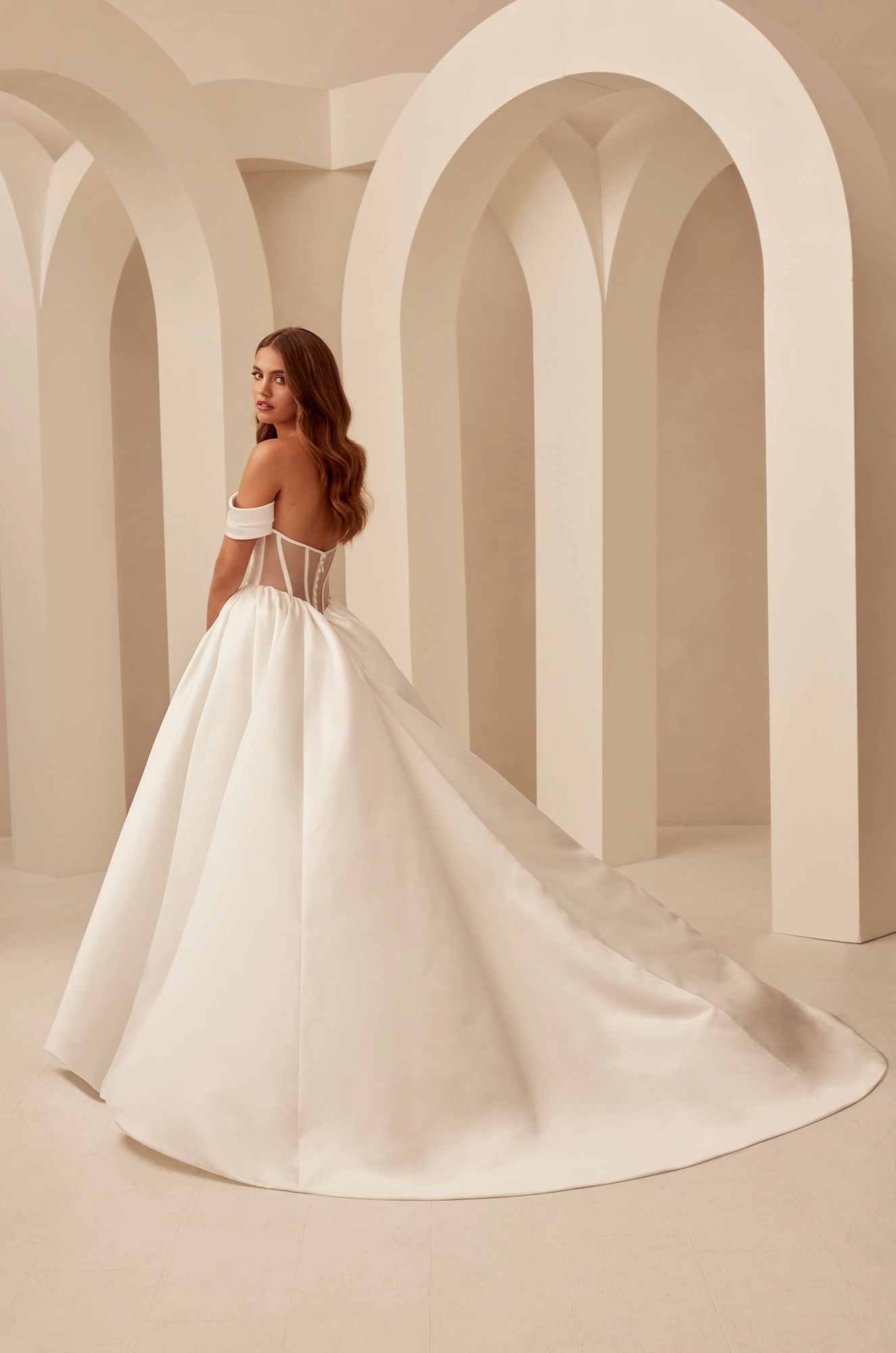 M2538 Duchesse Satin Ballgown Wedding Dress